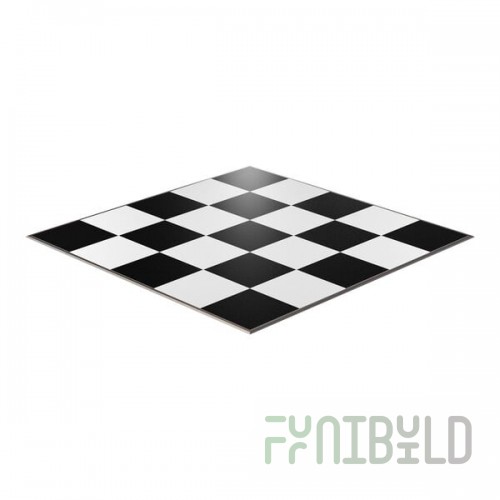 California Portable Dance Floor 20' x 20' Black and White Checker Composite Laminate Portable Dance Floor
