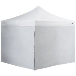 Backyard Pro Courtyard Series 10' x 10' White Straight Leg Aluminum Instant Pop Up Canopy Tent Deluxe Kit with 4 Side Walls Backyard Pro Courtyard Series 10' x 10' White Straight Leg Aluminum Instant Pop Up Canopy Tent Deluxe Kit with 4 Side Walls