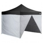 Backyard Pro Courtyard Series 10' x 10' White Straight Leg Aluminum Instant Pop Up Canopy Tent Deluxe Kit with 4 Side Walls Backyard Pro Courtyard Series 10' x 10' White Straight Leg Aluminum Instant Pop Up Canopy Tent Deluxe Kit with 4 Side Walls