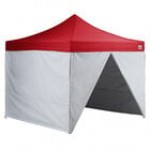 Backyard Pro Courtyard Series 10' x 10' White Straight Leg Aluminum Instant Pop Up Canopy Tent Deluxe Kit with 4 Side Walls Backyard Pro Courtyard Series 10' x 10' White Straight Leg Aluminum Instant Pop Up Canopy Tent Deluxe Kit with 4 Side Walls