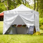 Backyard Pro Courtyard Series 10' x 10' White Straight Leg Aluminum Instant Pop Up Canopy Tent Deluxe Kit with 4 Side Walls Backyard Pro Courtyard Series 10' x 10' White Straight Leg Aluminum Instant Pop Up Canopy Tent Deluxe Kit with 4 Side Walls