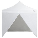 Backyard Pro Courtyard Series 10' x 10' White Straight Leg Aluminum Instant Pop Up Canopy Tent Deluxe Kit with 4 Side Walls Backyard Pro Courtyard Series 10' x 10' White Straight Leg Aluminum Instant Pop Up Canopy Tent Deluxe Kit with 4 Side Walls