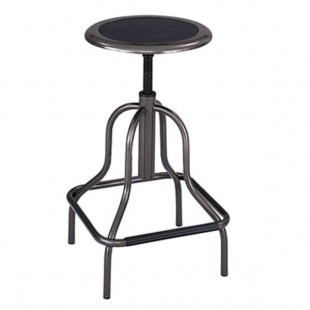 Safco 6665 Diesel Series Pewter Industrial Stool with Leather Seat Safco 6665 Diesel Series Pewter Industrial Stool with Leather Seat