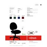 Eurotech OSS400-H06 OSS Series Ebony Fabric Mid Back Swivel Office Chair
