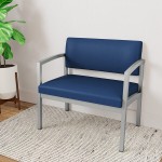 Lesro Lenox Steel Patriot Plus Imperial Blue Vinyl Bariatric Guest Arm Chair Lesro Lenox Steel Patriot Plus Imperial Blue Vinyl Bariatric Guest Arm Chair