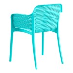 Lancaster Table & Seating Rio Coastal Blue Resin Arm Chair Lancaster Table & Seating Rio Coastal Blue Resin Arm Chair