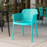 Lancaster Table & Seating Rio Coastal Blue Resin Arm Chair Lancaster Table & Seating Rio Coastal Blue Resin Arm Chair