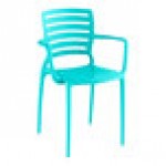 Lancaster Table & Seating Rio Coastal Blue Resin Arm Chair Lancaster Table & Seating Rio Coastal Blue Resin Arm Chair