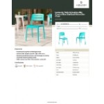 Lancaster Table & Seating Alto Coastal Blue Slat Back Resin Side Chair