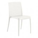 Lancaster Table & Seating Rio Cool Oyster Gray Resin Side Chair Lancaster Table & Seating Rio Cool Oyster Gray Resin Side Chair
