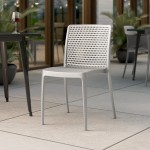 Lancaster Table & Seating Rio Cool Oyster Gray Resin Side Chair Lancaster Table & Seating Rio Cool Oyster Gray Resin Side Chair