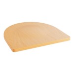 Lancaster Table & Seating Black Finish Side Chair with Natural Wood Seat and Back - Detached Seat