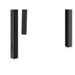 Lancaster Table & Seating Black Finish Side Chair with Natural Wood Seat and Back - Detached Seat
