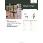 Lancaster Table & Seating Black Finish Side Chair with Natural Wood Seat and Back - Detached Seat