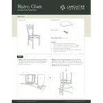 Lancaster Table & Seating Black Finish Side Chair with Natural Wood Seat and Back - Detached Seat