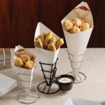 American Metalcraft SQFBCN 15 oz. Square Cardboard Fry Cone - 100/Pack