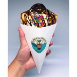 American Metalcraft SQFBCN 15 oz. Square Cardboard Fry Cone - 100/Pack