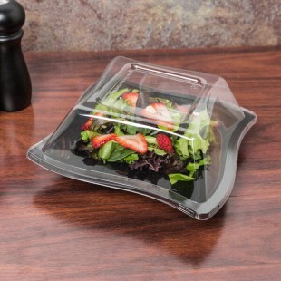 Fineline Wavetrends 112-L Clear PET Dome Lid for 12 oz. Bowl - 120/Case