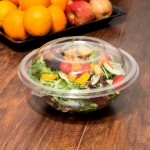 Fineline 5032-L Super Bowl Clear PET Plastic Dome Lid for 32 oz. Bowls - 100/Case