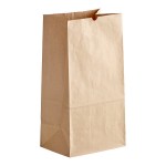 Choice Heavy Duty 25 lb. Shorty Heavy-Duty Natural Kraft Bag - 400/Case