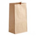 Choice Heavy Duty 25 lb. Shorty Heavy-Duty Natural Kraft Bag - 400/Case