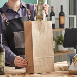 Choice Heavy Duty 25 lb. Shorty Heavy-Duty Natural Kraft Bag - 400/Case