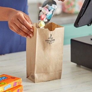 Duro 3 lb. Natural Kraft Paper Bag - 500/Bundle Duro 3 lb. Natural Kraft Paper Bag - 500/Bundle