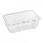 Inline Plastics 2-Compartment Tray Insert for Safe-T-Fresh 20, 24, 30, and 32 oz. Rectangular Hinged Containers - 360/Case