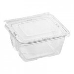 Inline Plastics 2-Compartment Tray Insert for Safe-T-Fresh 20, 24, 30, and 32 oz. Rectangular Hinged Containers - 360/Case