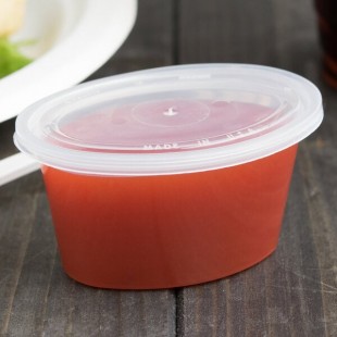 Newspring YE502 ELLIPSO 2 oz. Clear Oval Souffle / Portion Cup with Clear Lid - 1,000/Case Newspring YE502 ELLIPSO 2 oz. Clear Oval Souffle / Portion Cup with Clear Lid - 1,000/Case