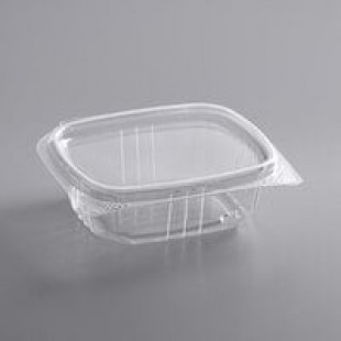 Genpak 4 oz. Clear Hinged Deli Container - 400/Case Genpak 4 oz. Clear Hinged Deli Container - 400/Case