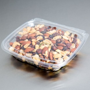 Dart ClearPac SafeSeal 16 oz. Shallow / 20 oz. Clear Tamper-Resistant, Tamper-Evident Hinged Container with Flat Lid - 200/Case Dart ClearPac SafeSeal 16 oz. Shallow / 20 oz. Clear Tamper-Resistant, Tamper-Evident Hinged Container with Flat Lid - 200/Case