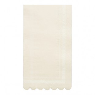 Sophistiplate Cream Scalloped Edge Paper Guest Towel - 240/Case