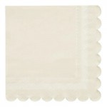 Sophistiplate Cream Scalloped Edge Paper Guest Towel - 240/Case