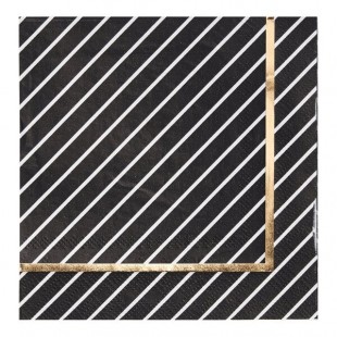 Sophistiplate Everyday Black Paper Cocktail Napkin - 240/Case
