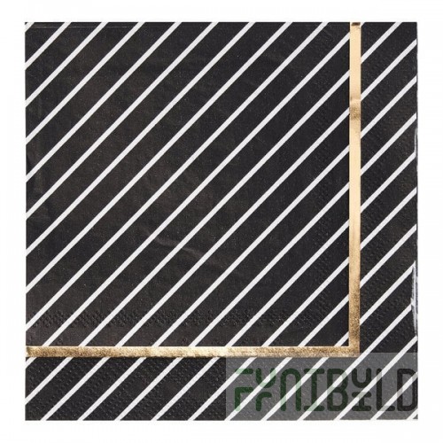Sophistiplate Everyday Black Paper Cocktail Napkin - 240/Case