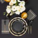Sophistiplate Everyday Black Paper Cocktail Napkin - 240/Case Sophistiplate Everyday Black Paper Cocktail Napkin - 240/Case