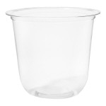 Tossware Natural 12 oz. Customizable Plant-Based PLA Plastic Rounded Bottom Arc 98 mm Cold Cup - 1,000/Case