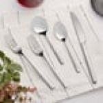 Acopa Skyscraper 18/8 Stainless Steel Extra Heavy Weight Flatware 5-Piece Set - Sample Acopa Skyscraper 18/8 Stainless Steel Extra Heavy Weight Flatware 5-Piece Set - Sample
