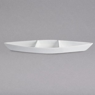 G.E.T. Enterprises BT319MW Bugambilia 6.9 Qt. Classic Textured Finish Marble White Granite Resin-Coated Aluminum Deep Boat with Dividers