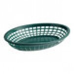TableCraft C1084FG Forest Green Jumbo Oval Polypropylene Fast Food Basket - 12/Pack TableCraft C1084FG Forest Green Jumbo Oval Polypropylene Fast Food Basket - 12/Pack