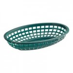 TableCraft C1084FG Forest Green Jumbo Oval Polypropylene Fast Food Basket - 12/Pack TableCraft C1084FG Forest Green Jumbo Oval Polypropylene Fast Food Basket - 12/Pack