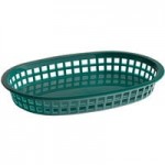 TableCraft C1084FG Forest Green Jumbo Oval Polypropylene Fast Food Basket - 12/Pack TableCraft C1084FG Forest Green Jumbo Oval Polypropylene Fast Food Basket - 12/Pack
