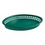TableCraft C1084FG Forest Green Jumbo Oval Polypropylene Fast Food Basket - 12/Pack TableCraft C1084FG Forest Green Jumbo Oval Polypropylene Fast Food Basket - 12/Pack