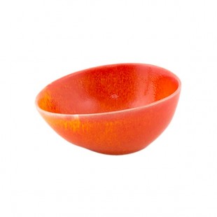 Front of the House Kiln 1.5 oz. Blood Orange Porcelain Ramekin - 12/Case