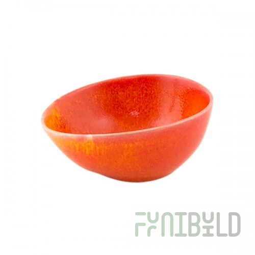 Front of the House Kiln 1.5 oz. Blood Orange Porcelain Ramekin - 12/Case