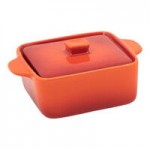 Front of the House Kiln 1.5 oz. Blood Orange Porcelain Ramekin - 12/Case