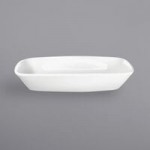 International Tableware Quad 2 oz. Square European White Porcelain Sauce Dish - 36/Case