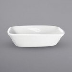 International Tableware Quad 2 oz. Square European White Porcelain Sauce Dish - 36/Case