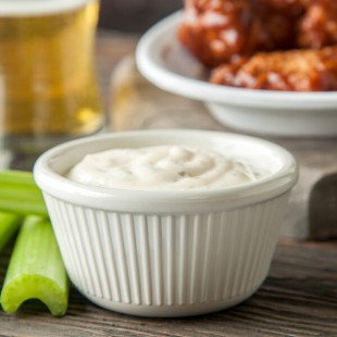 Carlisle 4 oz. Bone Fluted Melamine Ramekin - 48/Case